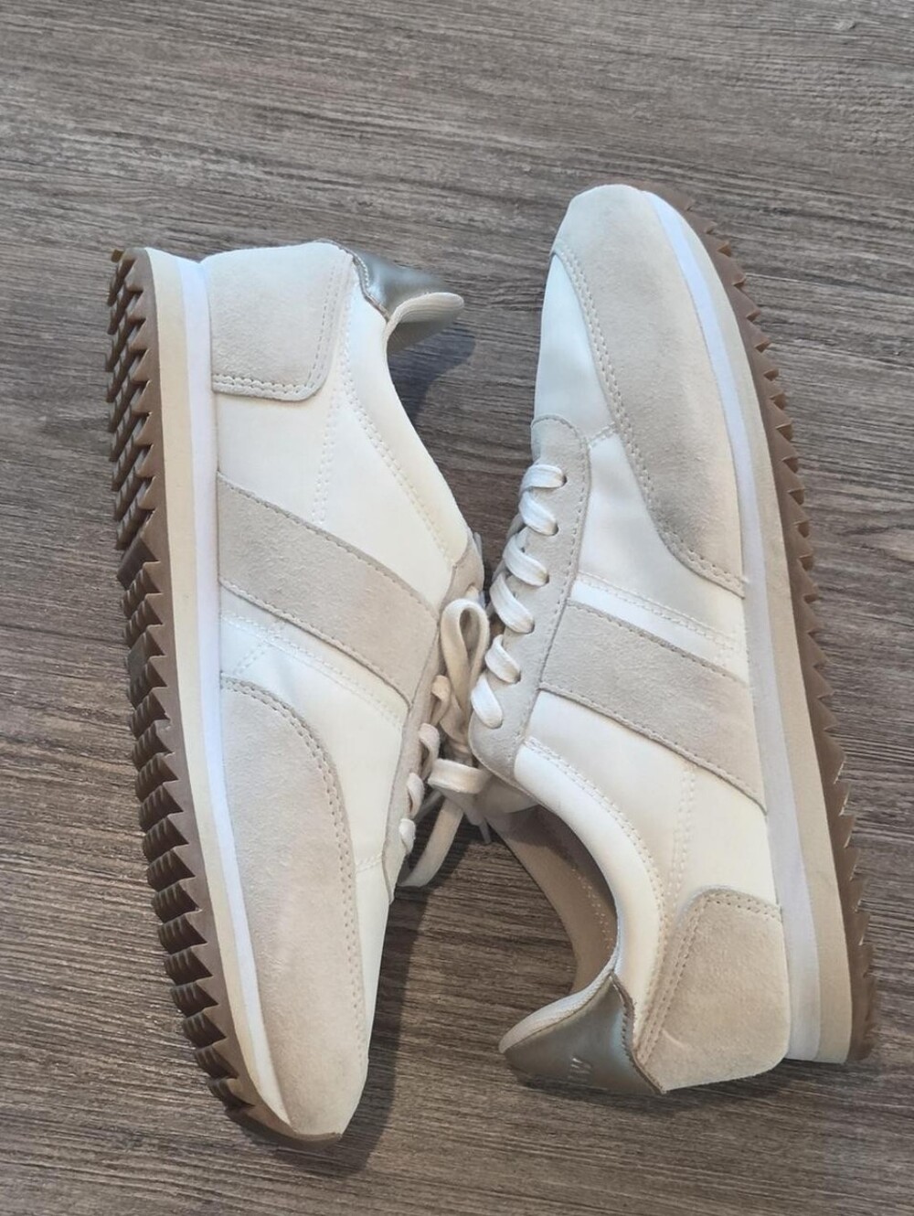J CREW J.Crew trainers in metallic colorblock Mountain ivory gold - Picture 4 of 11